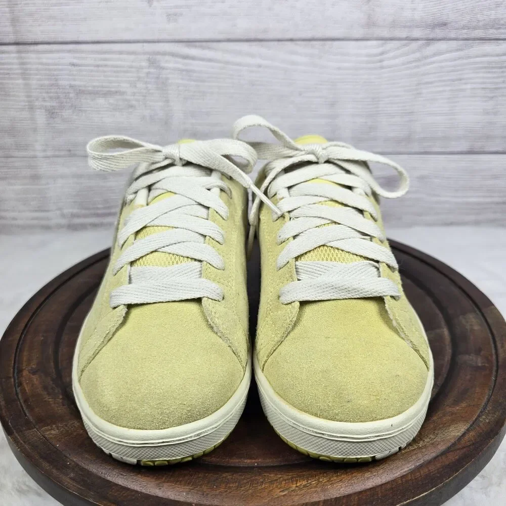 Vintage Vans Compel Y2K Chunky Skateboarding Sneaker Yellow Suede Sz 7.5 Grunge